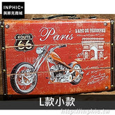 INPHIC-仿古皮箱防水攝影道具收納復古櫥窗裝飾歐式手提箱家居-L款小款